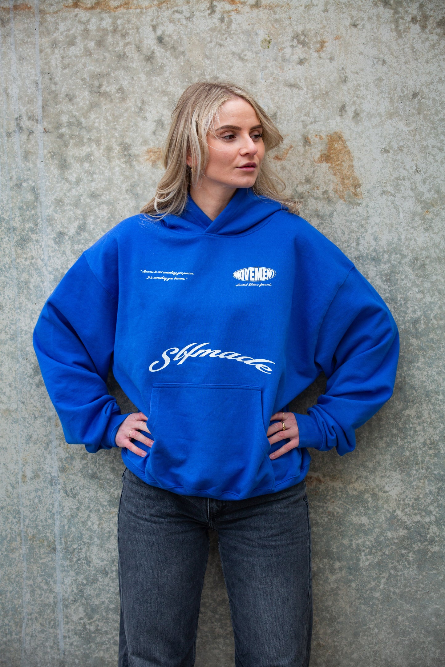 Elegance Oversized Hoodie Cobalt Blue